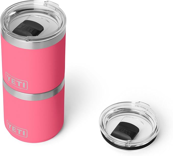 YETI Rambler 10 oz Ceramic Lined Lowball 2.0, Vacuum Insulated with MagSlider Lid, Tropical Pink