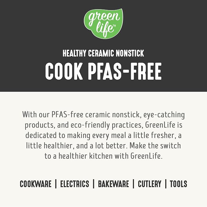 GreenLife Rice Cooker with Removable PFAS-Free Ceramic Nonstick Pot, 3-Cups Uncooked/6-Cups Cooked, Grains & Oatmeal Multicooker, Compact One-Switch Design, Auto Keep Warm, Easy Clean, Black