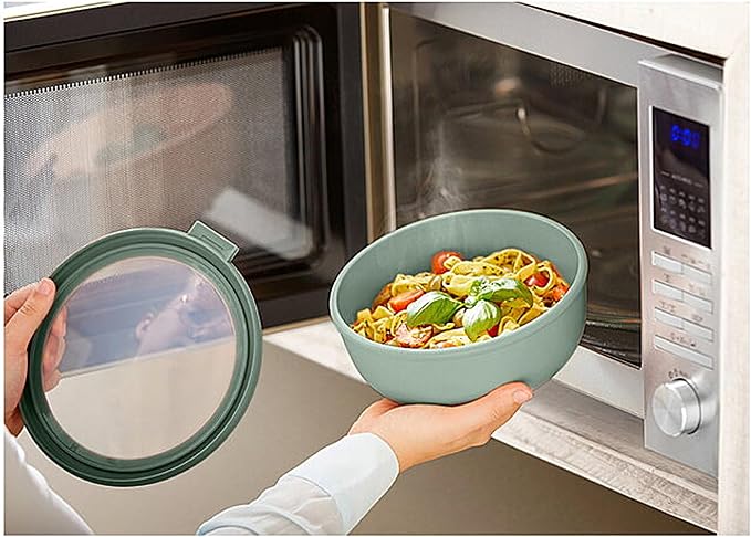 Mepal – Multi Bowl Cirqula 3-Piece Set – Food Storage Container with Lid - Suitable as Airtight Storage Box for Fridge & Freezer, Microwave Container & Servable Dish - 500, 1000, 2000ml - Nordic Sage