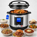 KINGBULL 14-in-1 Electric Pressure Cooker 6 Quart, Stainless Steel Multi Cooker with LCD Display, Slow Cooker, Rice Cooker, Steamer, Sauté, Yogurt Maker, Warmer, DIY Mode, Black
