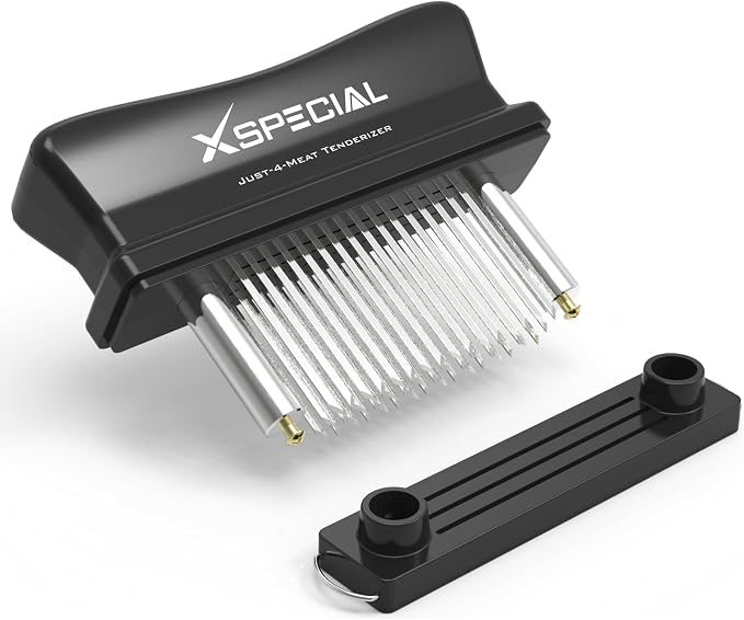 XSpecial Meat Tenderizer Tool 48 Blades Stainless Steel - Kitchen Cooking Gadgets Tools with Ultra Sharp Needle That Makes Steak & Chicken Tender - No More Hammer, Meat Pounder Or Mallet