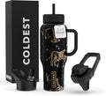 Coldest Tumbler with Handle and Straw, 100% Leak Proof Insulated Tumbler with Lid and Straw (3 Lids), Stainless Steel Tumblers for Women & Men, Cup Holder Friendly, 36 oz (Across Universe)