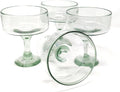 Dos Sueños Mexican Hand Blown Glass – Set of 4 Natural Clear Hand Blown Margarita Glasses (16 oz)