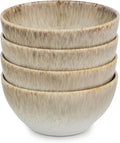 Yellowstone 4-Pc Rainwater Cereal Bowl Set – Durable Stoneware Bowls with Reactive Glaze Finish, 6-Inch Diameter, Microwave & Dishwasher Safe – Rustic Modern Everyday Dinnerware