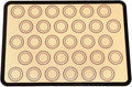 1 Piece Silicone Baking Mat Non Stick Heat Resistant Oven Liner Sheet for Cookie Macaron Bread Tool(Black 42x29.5cm)