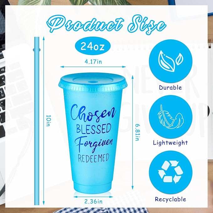 Uiifan 50 Pcs Inspirational Cups Bulk Appreciation Gifts for Employee Coworker Staff Team Thank You Gifts, Office Prizes for Adults Work Party Favors, Associates, Giveaways (Vibrant Color)