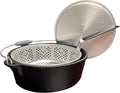 King Kooker CIFFB 6-Quart Cast-Iron Dutch Oven with Aluminum Lid and Basket