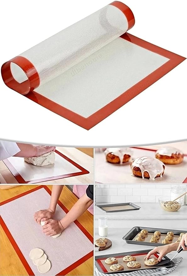 Silicone Baking Mat Non-Stick Heat Resistant Oven Liner 15.7x11.8 in Reusable Baking Sheet for Pastry Cookie Dough