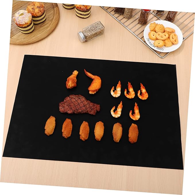 PRETYZOOM 9pcs Non-stick Oven Liners and Reusable Baking Mats for Grilling Cooking and Baking High-temperature Resistant and Easy to Clean for Use