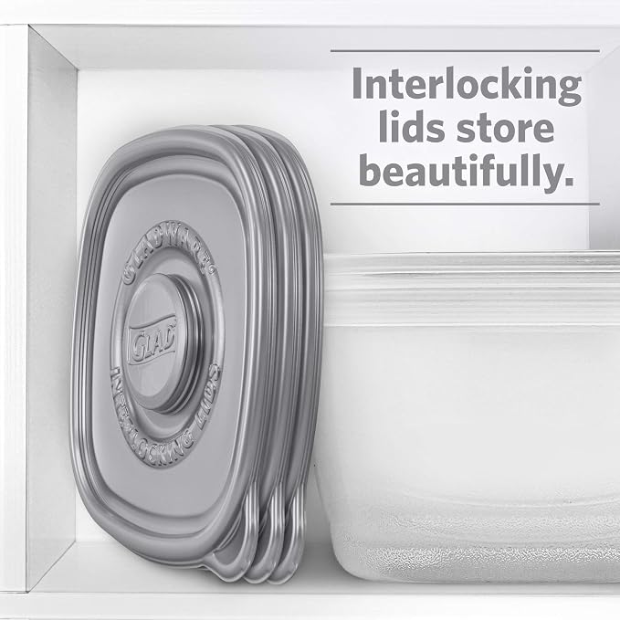 Glad GladWare Home Mini Round Food Storage Containers - Small Meal Container Holds up to 4 Ounces of Food - Lock Tight Seal, 8 Count