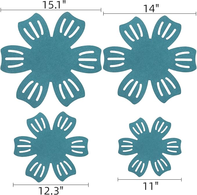 Goaste 24 Pack Pot and Pan Protectors, 4 Different Size Pans Separator, Anti-Slip Pan Dividers Pads, Felt Cookware Protector Set for Stacking and Protecting Your Cookware, Set of 24, Cyan