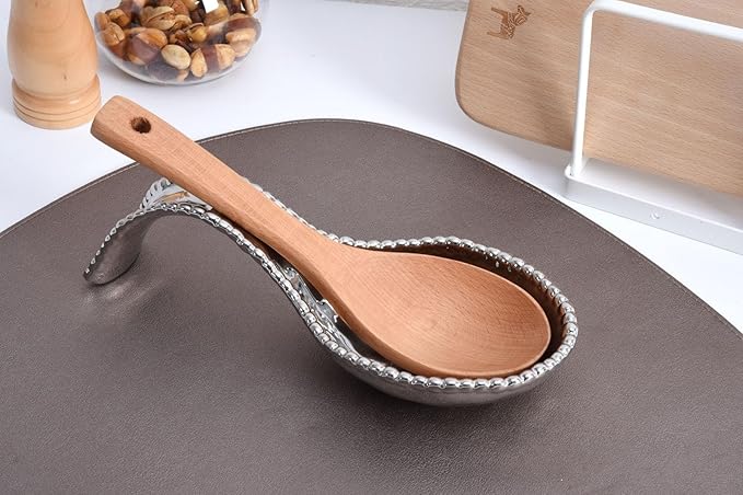 Pampa Bay Golden Salerno Titanium-Plated Porcelain Spoon Rest (Silver)