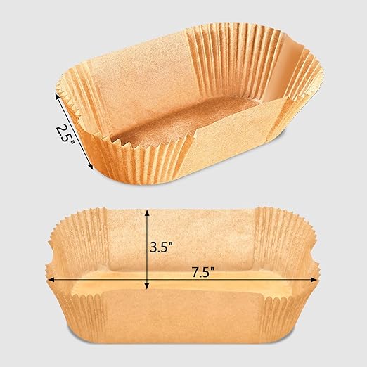 150 Pack 9x5 Inch Loaf Pan Liners, Non-Stick Cake Baking Sheets, Unbleached & Greaseproof Baking Paper for Cookies, Cupcakes, Bread.(Bottom Sizes: 8"× 4")
