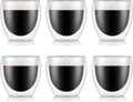 Bodum Pavina 2-1/2-Ounce Double Wall Espresso/Shot Glass, Set of 6