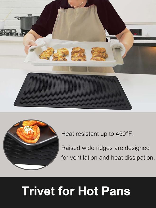 XiFEO Stove Top Covers for Electric Stove, Food Grade Heavy Duty Silicone Glass Stove Top Cover Protector, Induction Cooktop Protector, Heat Resistant Range Ceramic Stove Top Covers Mat, Oven Cover