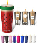 Frost Buddy Togo Buddy 30 oz Stainless Steel Vacuum Insulated Tumbler To Go Coffee Cup – Iced Coffee Sleeve, Travel Mug, Thermal Cup for Hot & Cold Drinks, Dunkin Cup (Watermelon Kiss)
