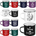 Mifoci Christian Enamel Mugs Gifts Inspirational Coffee Mugs with Handle Bible Verse Religious Camping Cups Church Party Favors for Church Clergy Pastor Men(Colorful,12 Pcs)