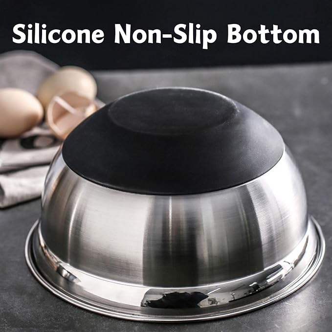 Salad Chopper Blade and Bowl - Stainless Steel Lettuce Chopper,Vegetables Cutter Bowl -Fast Salad Prep for Fruit and more (Silicone Anti-Slip Bottom for Enhanced Safety)