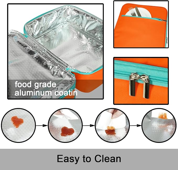 Expandable Casserole Carrier Bag - Double Decker Food Bag, Insulated Casserole Carrier for Hot or Cold Food, Lasagna Holder Tote for Picnics,Beaches,Traveling or Gifts