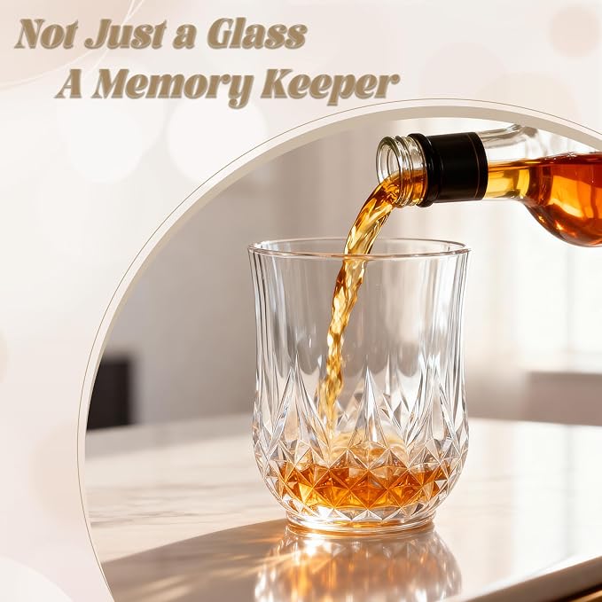 40 Pack Plastic Stemless Wine Glasses,12oz Unbreakable Vintage Elegant Drinking Glass Set,Reusable Fancy Cocktail Cups for Party, Wedding, and Bulk Events (40, 12oz-Transparent)