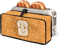 2 Slice Slim Toaster Cover Bread Print Toaster Cover 2 Slice Long Slot, Heat Resistant Easy to Fold and Store Dust Covers for Kitchen Small Appliances, Easy to Clean