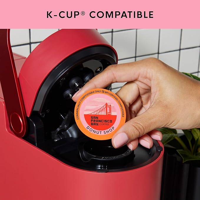 San Francisco Bay K-Cup Coffee Pods, Donut Shop (36 ct), Medium-Light Roast, Commercially Compostable Single-Serve Coffee Pods