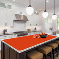 Quality Silicone Table Mat 47x24 Inch - High Heat Resistant (Lab Tested 482°F), Non-Slip Oil-Resistant Surface for Baking & DIY | Waterproof & Easy Clean (Orange)
