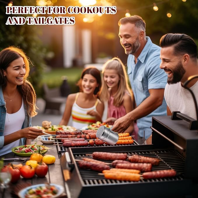 6 Pcs Smash Burger Press Kit 6.3" Round & 8" x 4.3" Rectangle Stainless Steel Meat Press Patty Maker Spatula Seasoning Shaker Patty Paper for Cookout, BBQ, Griddle, Grill(Reddish Brown)