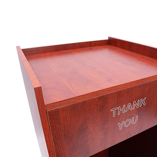 Restaurant Trash Can Cabinet, 30Gallon Commercial Trash Cans with Tray Holder & Canvas Trash Bag, Wooden Garbage Receptacle Indoor Trash Bin for Restaurant Cafeterias Schools Hotel Office Etc