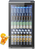 Electactic Mini Fridge 130 Can Beverage Refrigerator Cooler, 3.1 Cu.Ft Drink Fridge for Soda Wine Beer, Adjustable Temperature Control for Home Office, Black