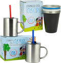 Stainless Steel 10oz Kid's Cup and 10oz Kids Mug, BPA Free, Unbreakable (Natural)