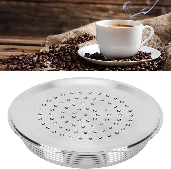 Fdit Household Reusable Coffee Capsule Stainless Steel Coffee Pod Holder Filter Set Coffee Filter Cup with Spoon Set Fit for HD7801