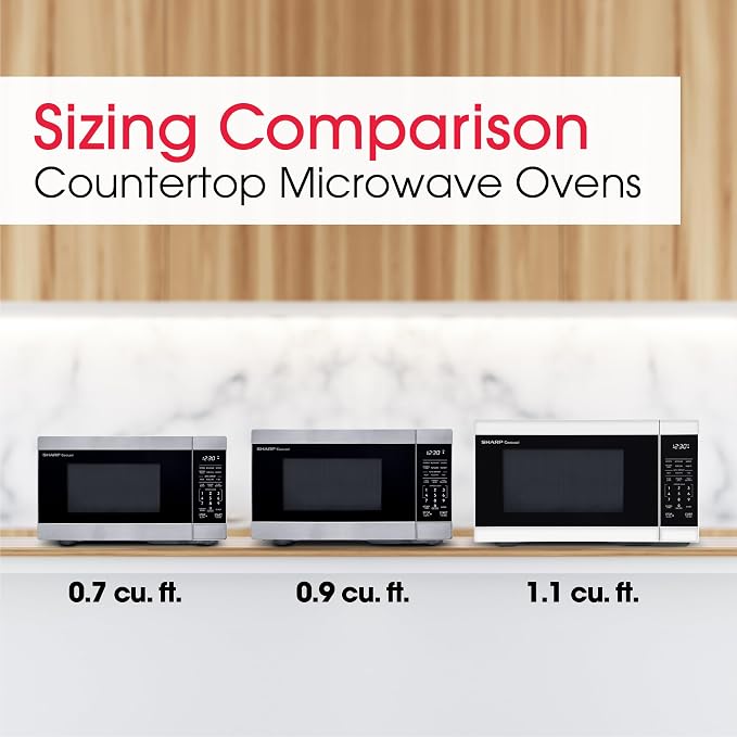Sharp SMC1161KW 1.1 cu. ft. 1000W White Countertop Microwave Oven
