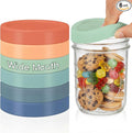 Teenyyou 6 Pcs Silicone Wide Mouth Lids Mason Jar Lids Thickened Leak Proof Lid for 86 mm All Wide Mouth Mason Jars, Reusable Large Canning Jar Caps(Vintage Color)