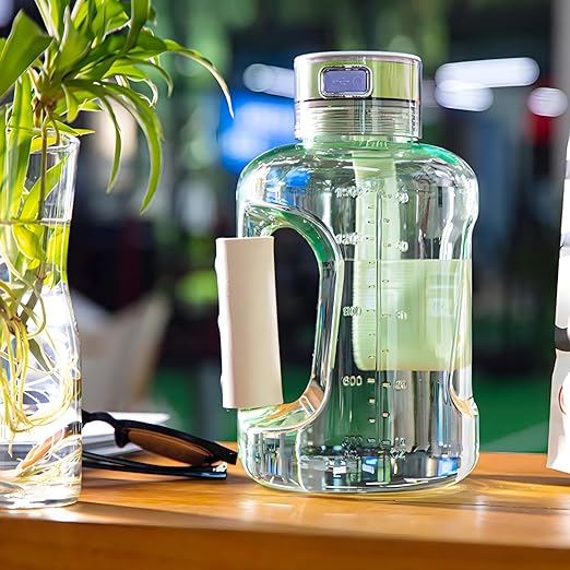 Hydrogen Water Bottle Generator 1.5L High-Capacity, USB Portable Hydrogen Water Machine, Hydrogen Water Ionizer Cup, Sports Water Bottle with SPE/PEM Technology (Green)