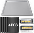 Crumb Tray Replacement Parts for Ninja Foodi SP101 SP100 SP080 SP151 SP201 SP301 Air Fryer Oven Accessories, with 4 Pack Silicone Oven Mats for Ninja Digital Air Fry Countertop Oven