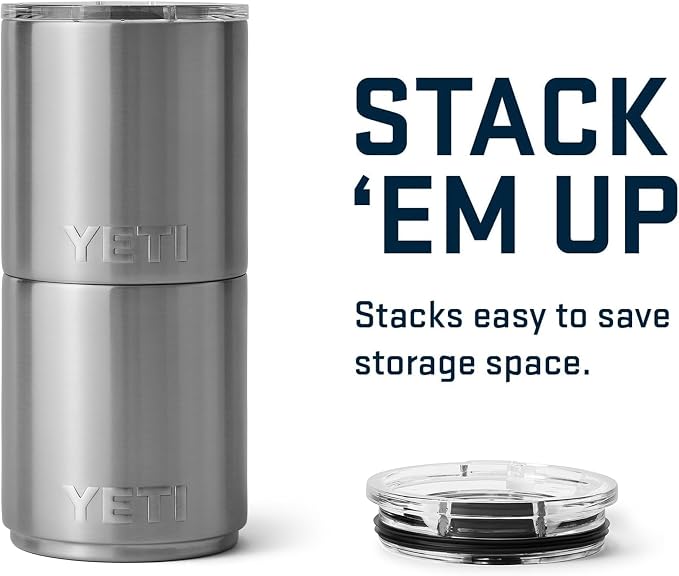 YETI Rambler 10 oz Ceramic Lined Lowball 2.0, Vacuum Insulated with MagSlider Lid, Stainless