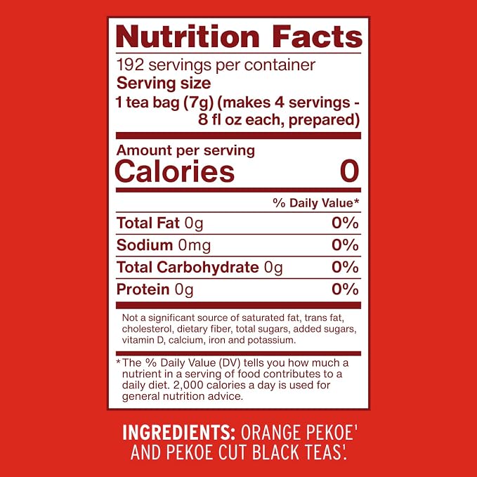 Luzianne Unsweetened Iced Tea Bags, Family Size, 48ct Box (Pack of 1)