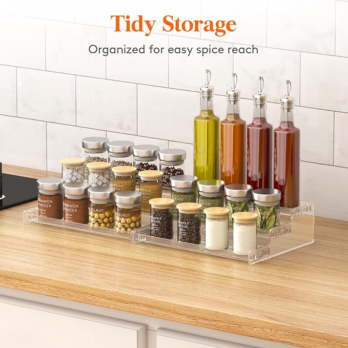 Lifewit Silverware Drawer Organizer, Expandable Utensil Organizer for Kitchen Drawers, Adjustable Cutlery and Flatware Tray, Plastic Spoons Forks Knives Holder Storage Dividers, Large, Gray