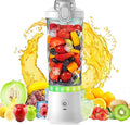 Portable Blender for Smoothies Shakes Juice, 20 Oz for Gym Home Office Travel, Personal Small Mini Glass Mixer, with 6 Blades 150W USB Rechargeable Electric Handheld Blender Cup Bottle