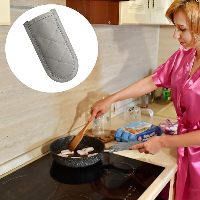 Patelai 24 Pcs Cast Iron Skillet Handle Covers, Pot Handle Covers Heat Resistant, Hot Pan Sleeve Skillet Mitt Holder Non Slip for Kitchen Cooking BBQ and Baking Cookware Tools