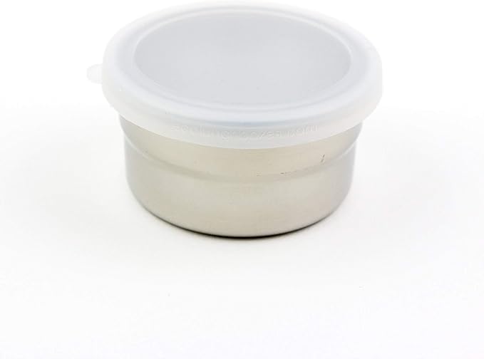 ECOlunchbox Oval & Snack Cup – 2-Piece Stainless Steel Lunch Set, 30 oz Total (24 oz Oval + 7 oz Leak-Proof Cup), Plastic-Free, Dishwasher & Oven Safe