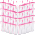 Honeydak 60 Pack Tumbler with Straw and Lid Cups for Gifts Glitter Plastic Coffee Cups 24-27 oz Water Bottle Iced Coffee Travel Mug Party Favors for Birthdays Travel (Clear and Pink)