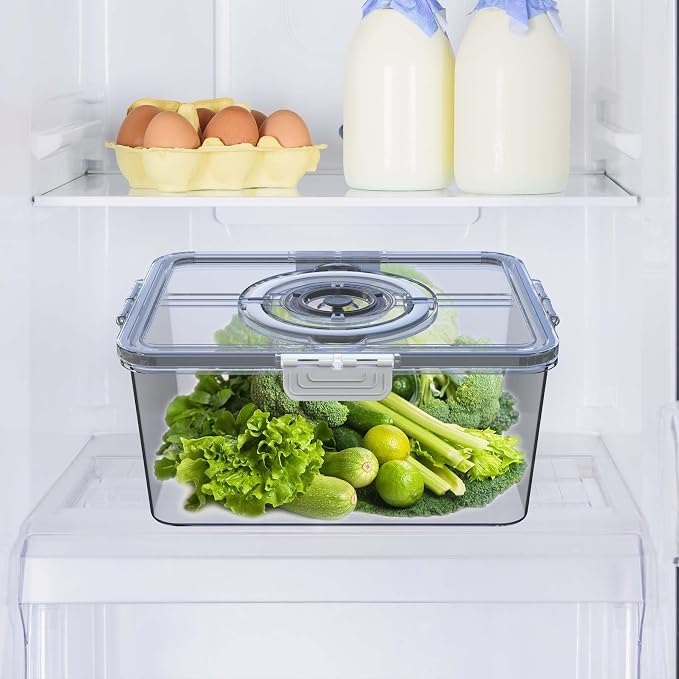Bread Box with Lid and Handle,2026 New Upgrade Time Recording Bread Storage Container for Kitchen Counter Airtight,Portable Large Bread Boxes for Homemade Breads, Toast, Bagel, Donut and Cookies