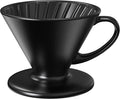 Artisan Series Coffee Dripper Made of High Fired Ceramic Material, Size 02, Ceramic Pour Over Coffee Maker Filter, Coffee Slow Brewing Accessories for Home, Office and Cafe, Black