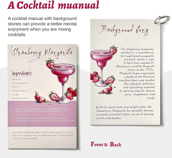 Margarita Kit - Set of 2 Margarita Glasses (8.5oz), 3-Tier Salt Rimmer, Stainless Cocktail Shaker & Jigger, Coasters，Cocktails Cards，Citrus Squeezer and More - Margarita Kit Gift Set