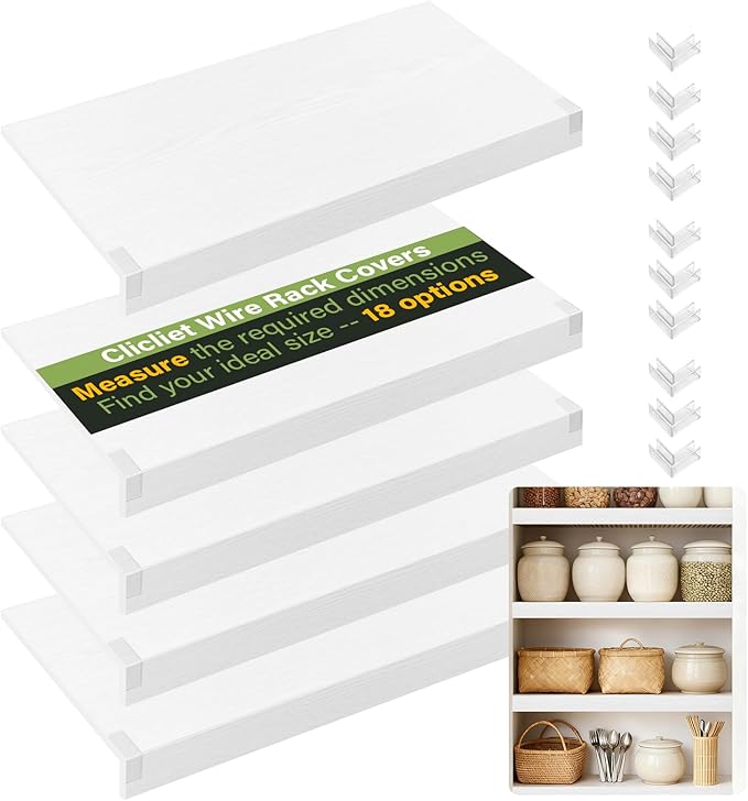Wire Rack Covers for Shelves, 28*16 inch Wires Shelf Cover, Shelfs Covers for Wire Shelving, Easy to cut Install Wires Shelf 0.31-inch Thick Moisture Durable Shelfs Liner for Kitchen, Pantry White