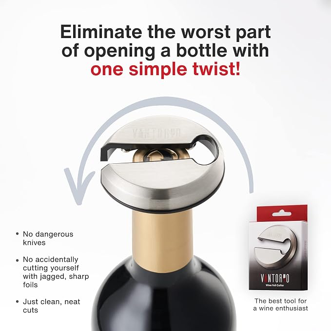 Aerator Pourer, Wine Opener, and Foil Cutter Bundle by Vintorio