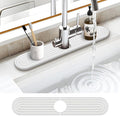 Stone Faucet Mat for Kitchen Sink, Water Absorbent Fast Drying Stone Tray for Sink , Quick Dry Diatomite Splash Guard for Bathroom Counter to Prevent Moisture Buildup, 23.6" x 4", White
