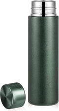 Irenare 5oz Mini Water Bottle Mini Insulated Stainless Steel Bottle Purse Water Bottle Cute Leak Proof Flask Keeps Drink Cold and Hot for Purse Women(Dark Green,1 Piece)